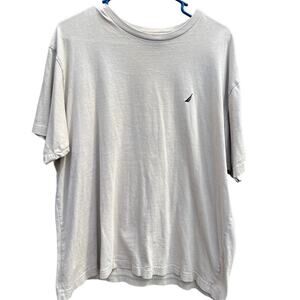 Nautica Tan Peruvian 100% Cotton T-shirt Size Large